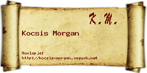 Kocsis Morgan névjegykártya
